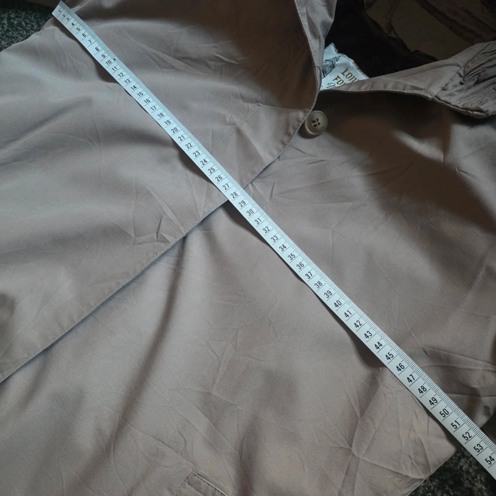 Vintage London Fog Maincoats Beige Raincoat Trench Coat Long Lined USA Made