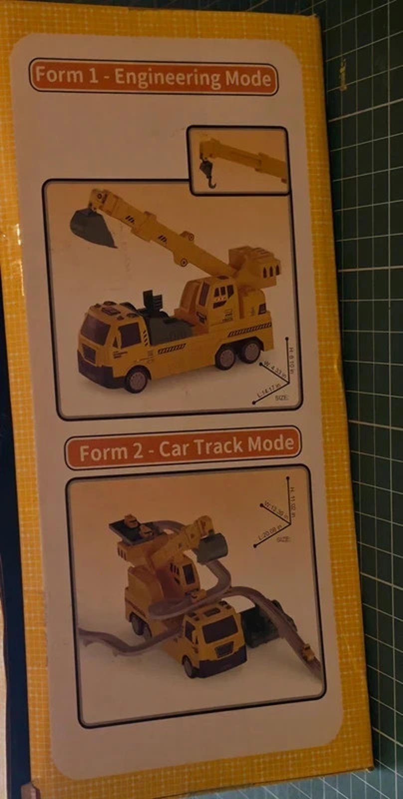 TEMI 2-in-1 Kids Construction Crane & Car Track Playset – Ages 3–7