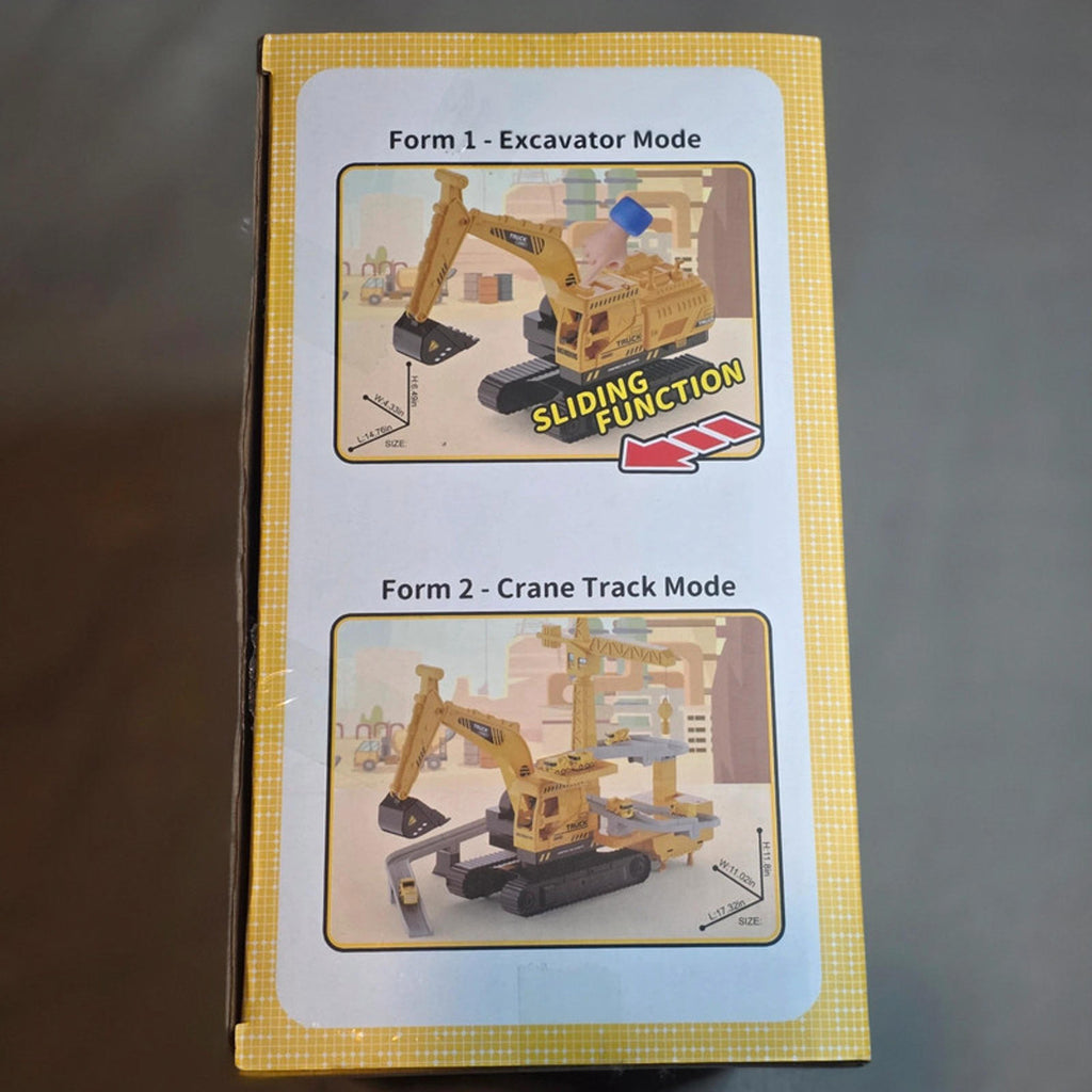 TEMI Construction Excavator Toy Crane Track Set Engineering Series Kids Age 3+