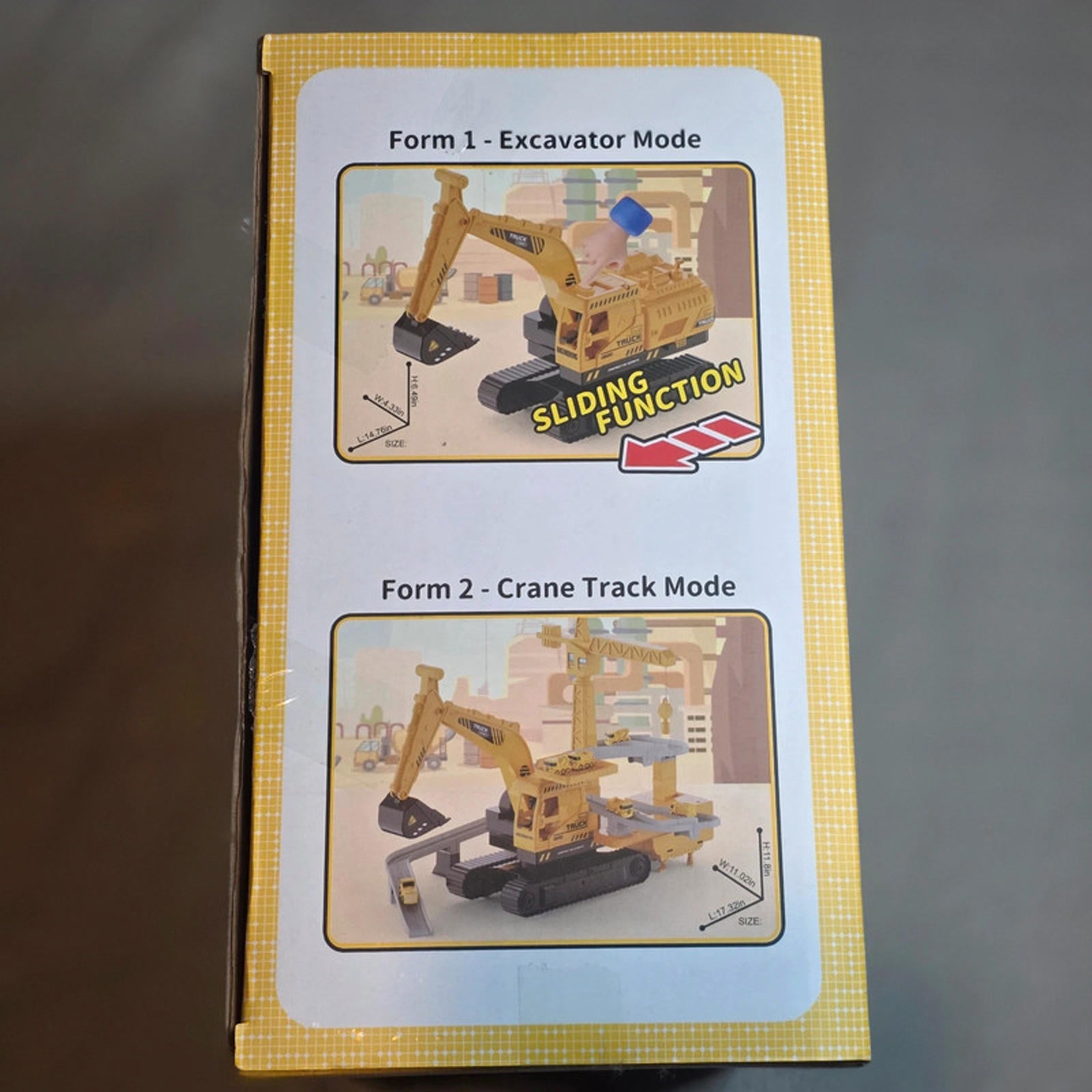 TEMI Construction Excavator Toy Crane Track Set Engineering Series Kids Age 3+