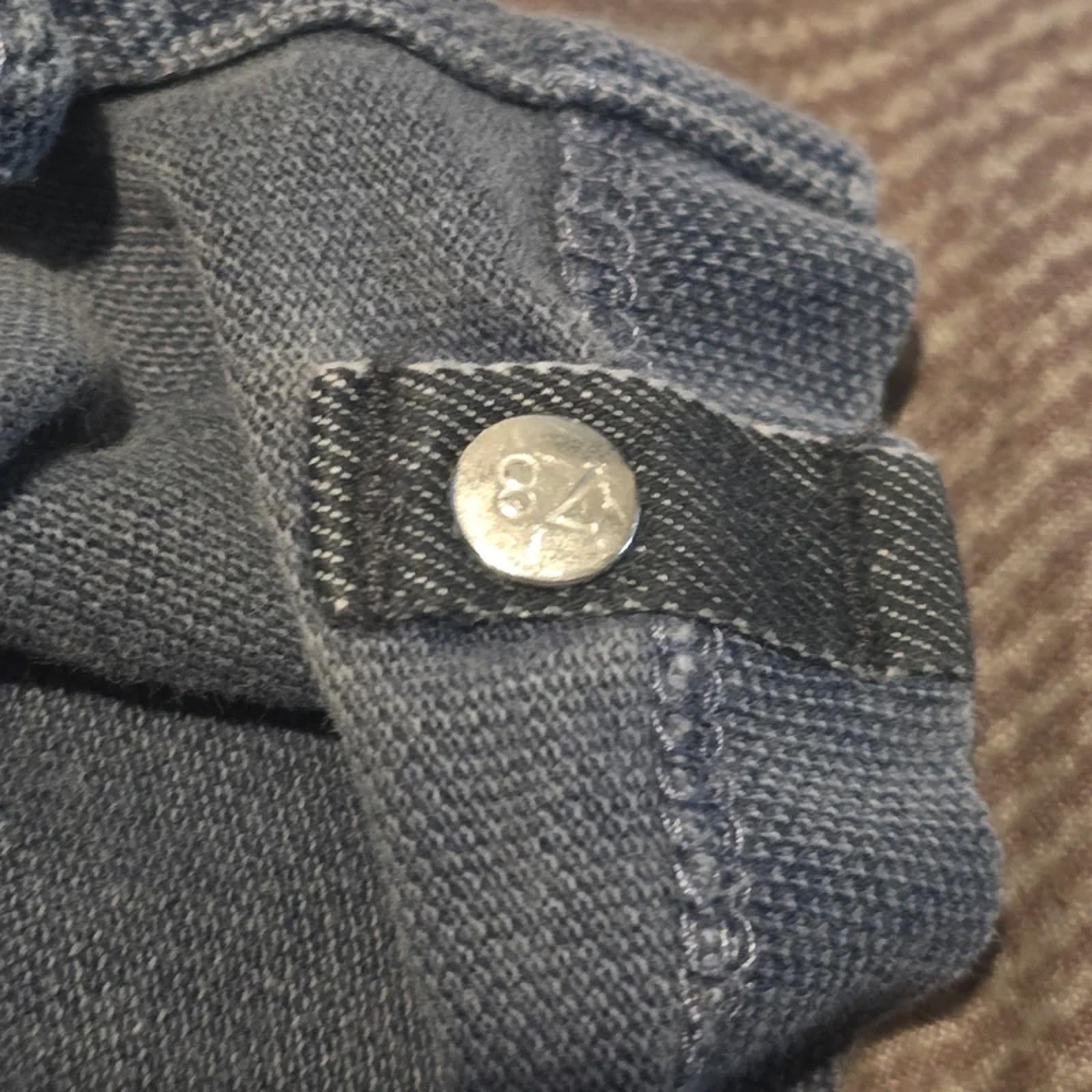 Calvin Klein Jeans Polo Shirt XXL Grey Washed Cotton Short Sleeve CK Logo