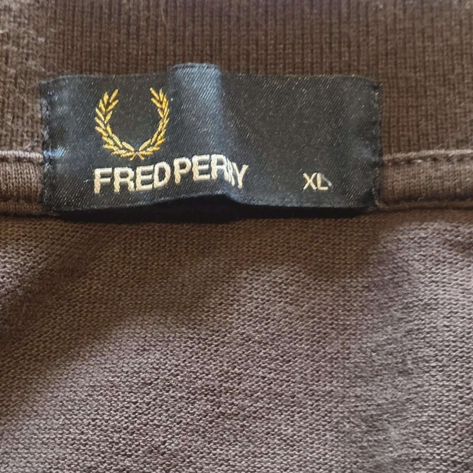 Fred Perry Polo Shirt XL Light Black Classic Laurel Logo Cotton Pique Mens