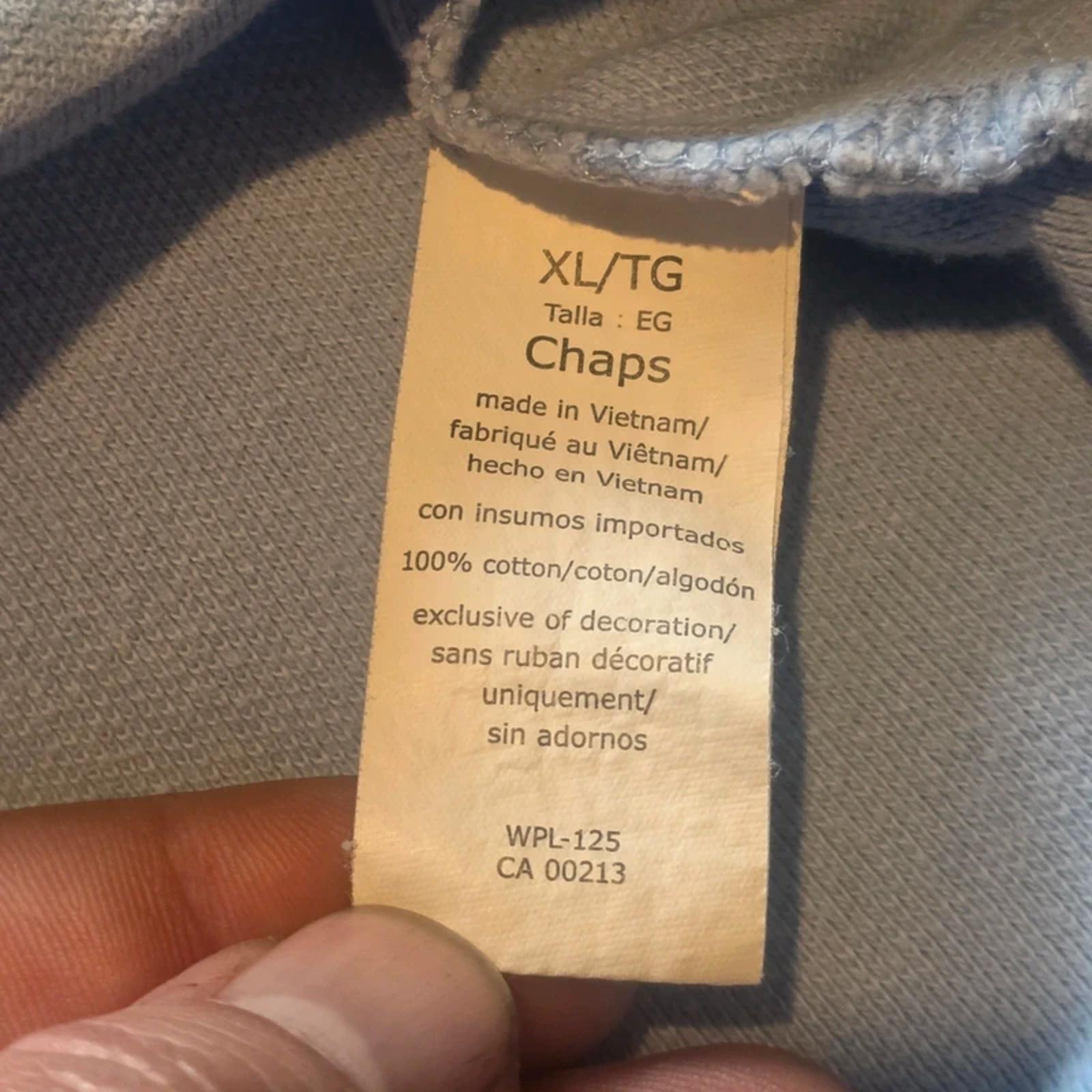 Chaps Ralph Lauren Polo Shirt XL Light Blue Cotton Short Sleeve Classic Logo