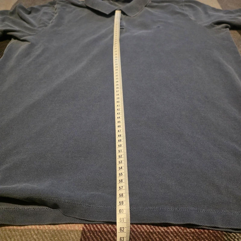 Calvin Klein Jeans Polo Shirt XXL Grey Washed Cotton Short Sleeve CK Logo