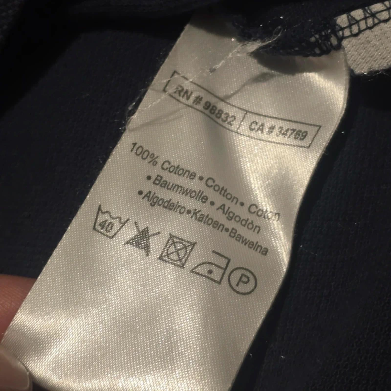 Kappa Navy Polo Shirt Large L Mens Cotton Classic Logo Short Sleeve