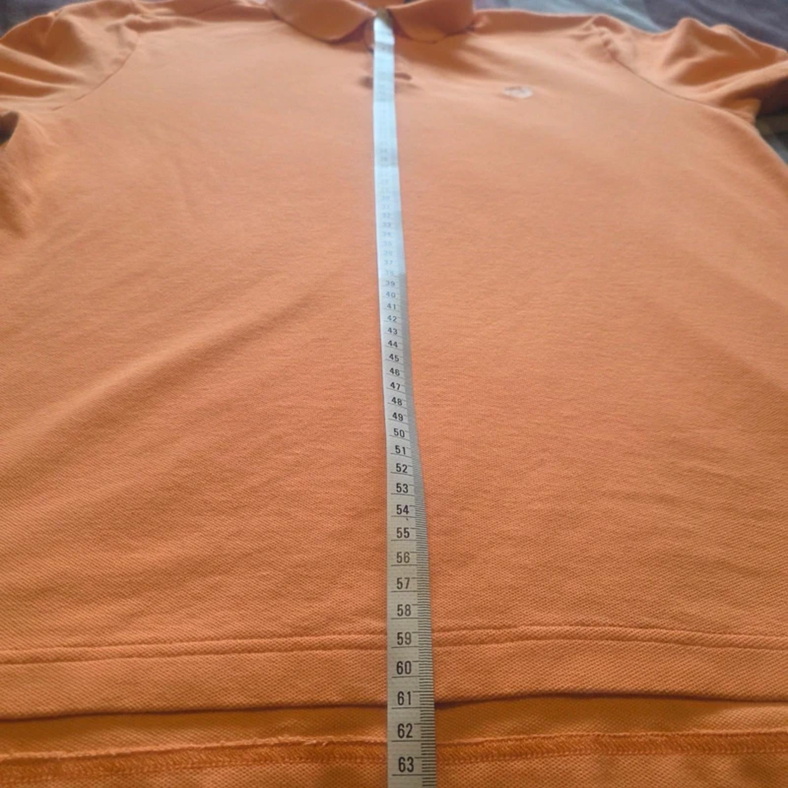 Chaps Ralph Lauren Polo Shirt Mens Large Orange Cotton Short Sleeve Preppy Golf