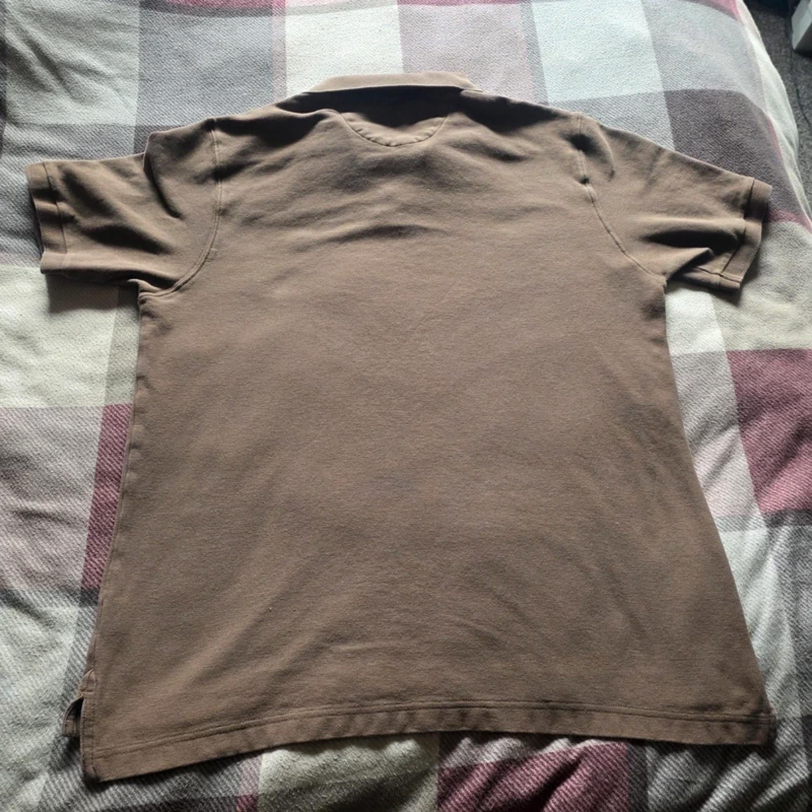 Chaps Ralph Lauren Polo Shirt XL Brown Cotton Classic Logo Short Sleeve Mens