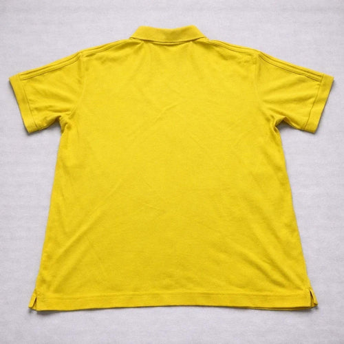 Adidas Clima365 Yellow Polo Shirt Mens M Logo Golf Tennis Casual Summer