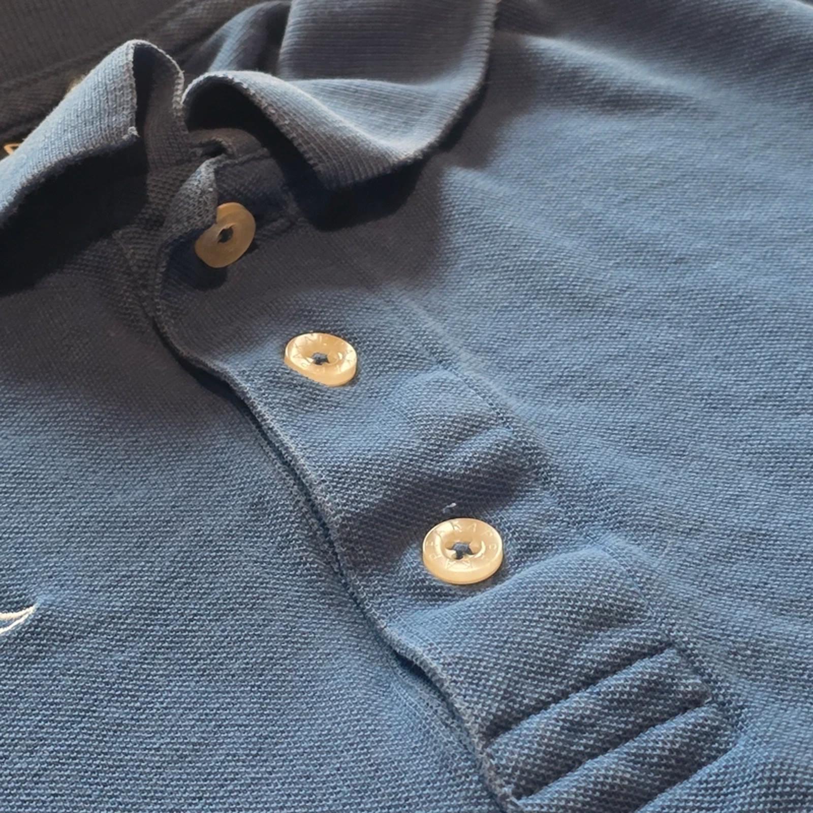 Kappa Polo Shirt Mens Large Blue Classic Logo Short Sleeve Casual Sports Top L