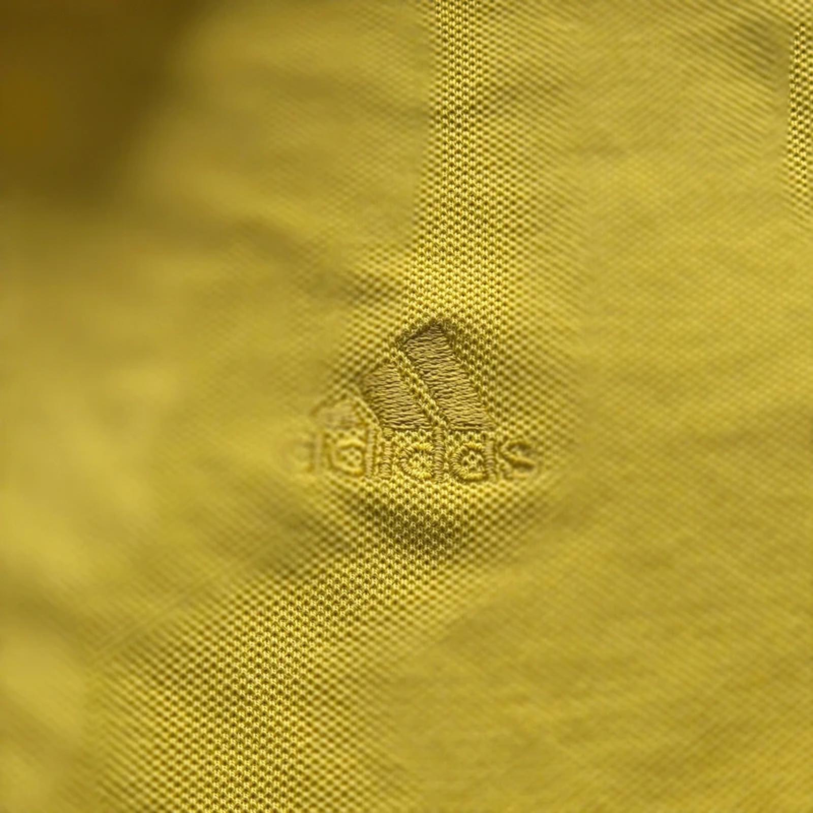 Adidas Clima365 Yellow Polo Shirt Mens M Logo Golf Tennis Casual Summer