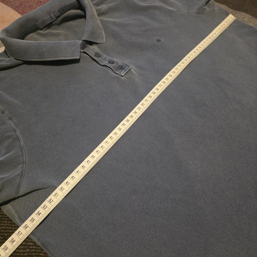 Calvin Klein Jeans Polo Shirt XXL Grey Washed Cotton Short Sleeve CK Logo