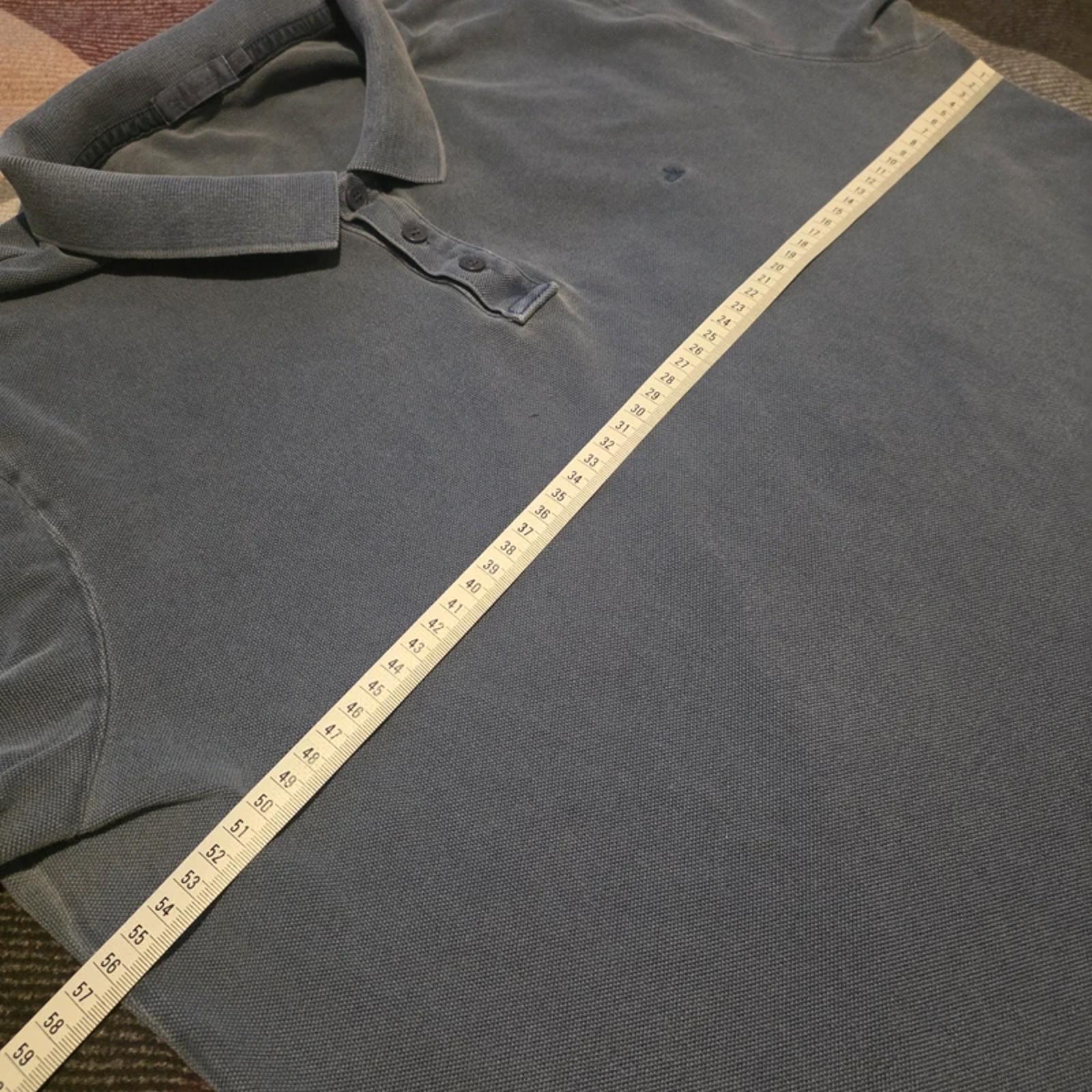 Calvin Klein Jeans Polo Shirt XXL Grey Washed Cotton Short Sleeve CK Logo